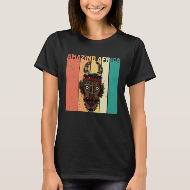 T-shirt Africa Mask African Afro History Reggae Melanin (Devant)