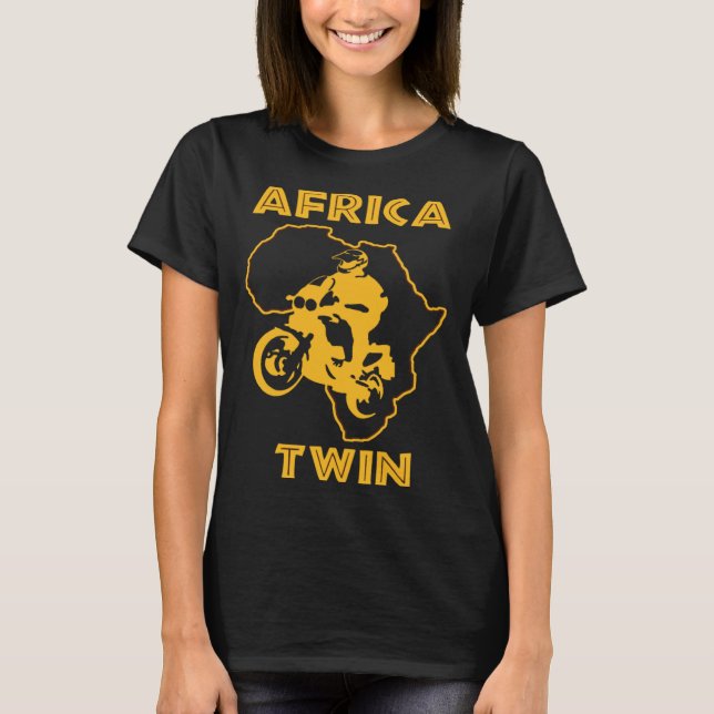 T-shirt AFRICA TWIN Motorcycle touring trail riding (Devant)