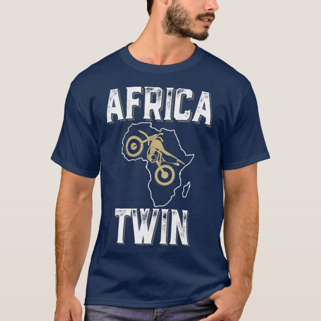 T-shirt AFRICA TWIN trail riding rally motorcycle (Devant)