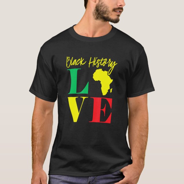T-shirt Africain Américain Hommes Femmes Histoire Noire (Devant)