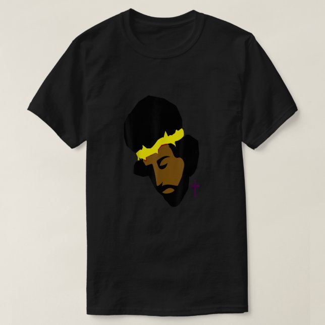 T-shirt Africain-Américain Jésus Noir (Design devant)