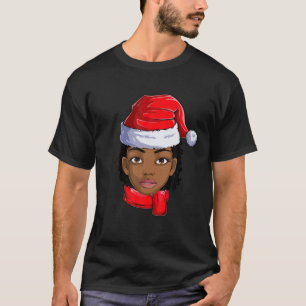 T-shirt Africain-Américain Père Noël Black Women Apparel C