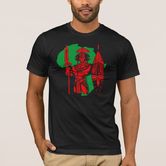 T-SHIRT AFRICAIN DU GUERRIER RVB (Devant)