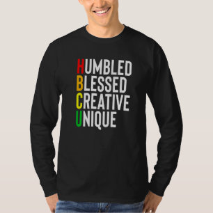 T-shirt Africain Humbled Bienheureux Creative Univ noir un
