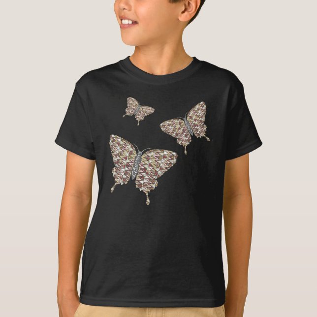 T-shirt Africaine Swallowtail Kid's and Baby Dark Shirt (Devant)