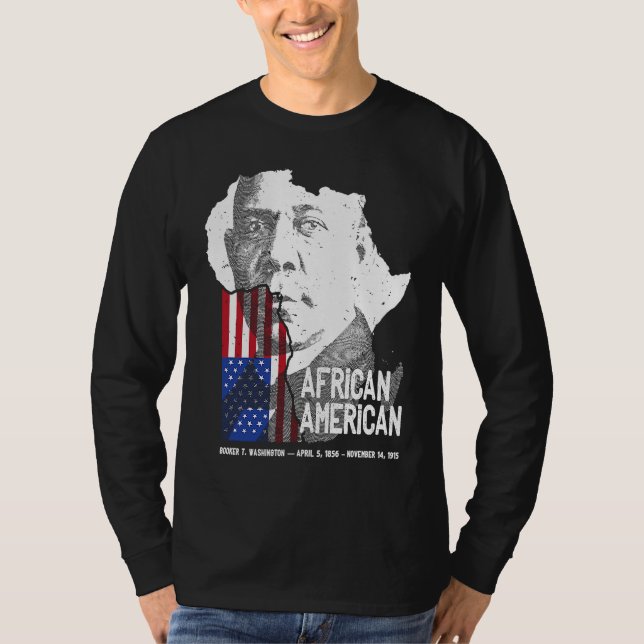 T-shirt African American Booker T Washington Black History (Devant)