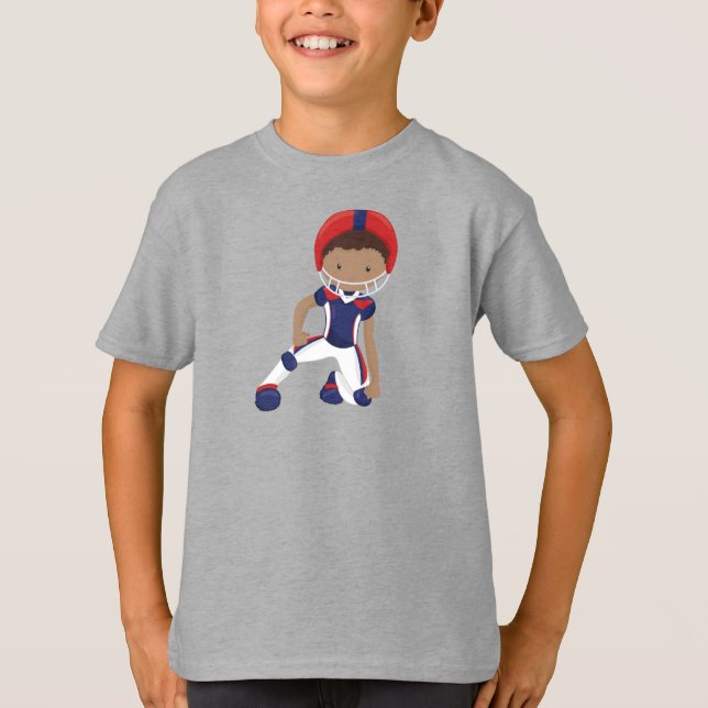 T-shirt African American Boy, Joueur de rugby, Team Sport (Devant)