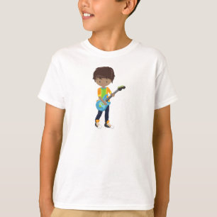 T-shirt African American Boy, Rock Boy, Guitare