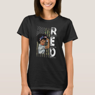 T-shirt African American Femme Veteran Support All Us Vet