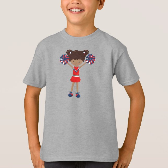 T-shirt African American Girl, Cheerled, Cheerleaders (Devant)