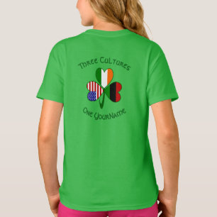 T-shirt African American Irish Flags Shamrock Votre nom