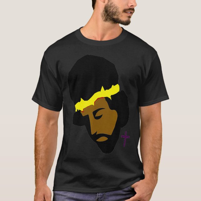 T-shirt AFRICAN AMERICAN JESUS   Black Jesus Art  (Devant)