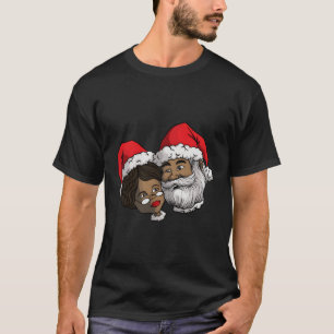 T-shirt African American Père Noël Black Mme Claus African