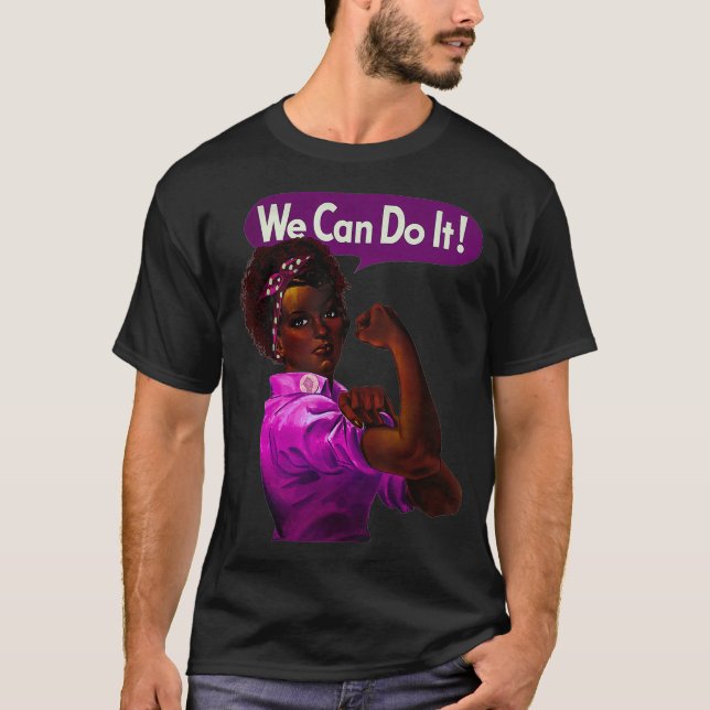 T-shirt African American Rosie du Riveter Black History _ (Devant)