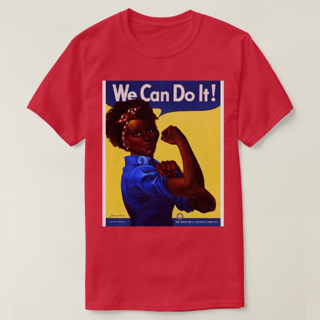 T-shirt African American Rosie le Riveter Nous pouvons le  (Design devant)