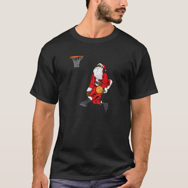 T-shirt African American Santa Claus Basketball Ugly Chris (Devant)