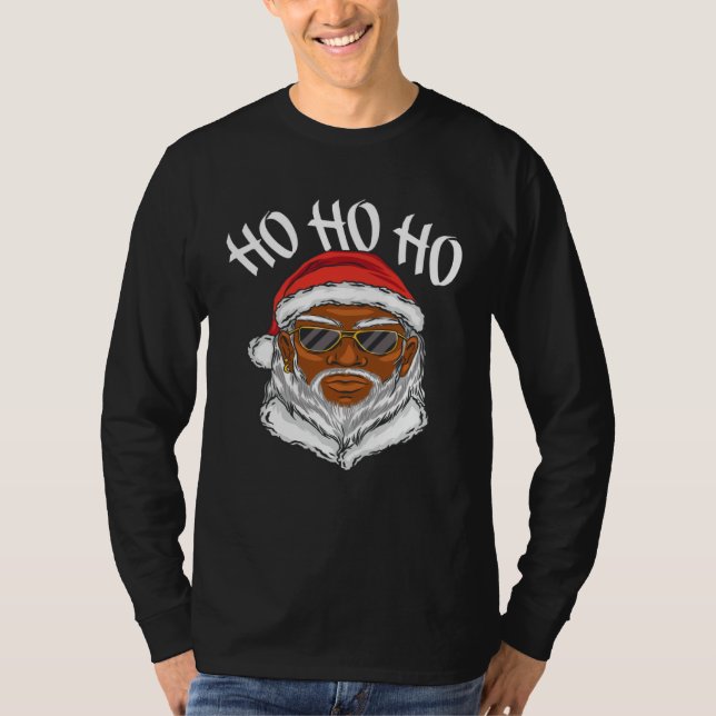 T-shirt African American Santa Claus Black Father Christma (Devant)