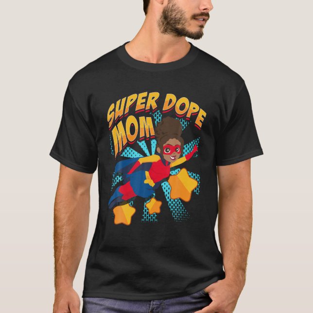 T-shirt African American Superhero Mom Black Nerds Comédie (Devant)
