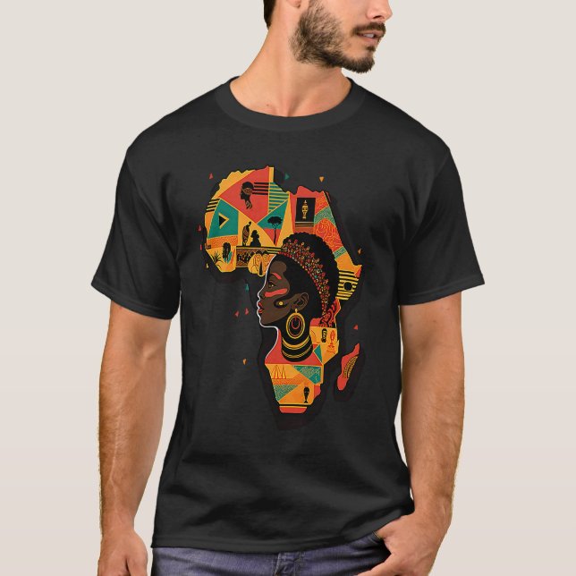 T-shirt African Continent Black History (Devant)
