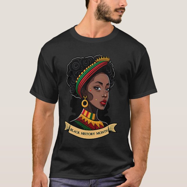 T-shirt African Continent Black History  1 (Devant)