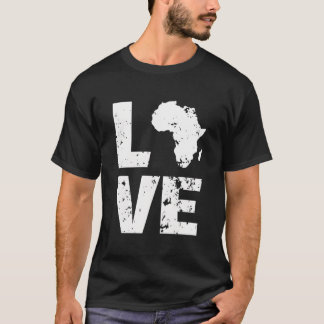 T-shirt African Continent Map I Love Africa