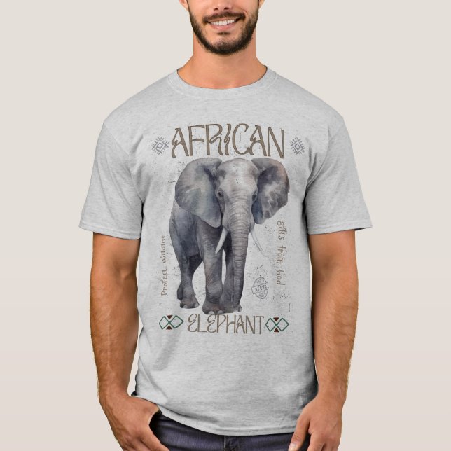 T-shirt African Elephant : Protégez notre faune (Devant)