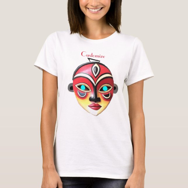T-shirt African Girl Face Mask Thunder_Cove  (Devant)