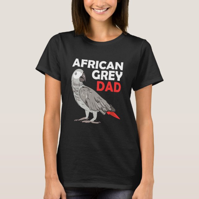 T-shirt African Grey Parrot Papa Congo Bird Père (Devant)