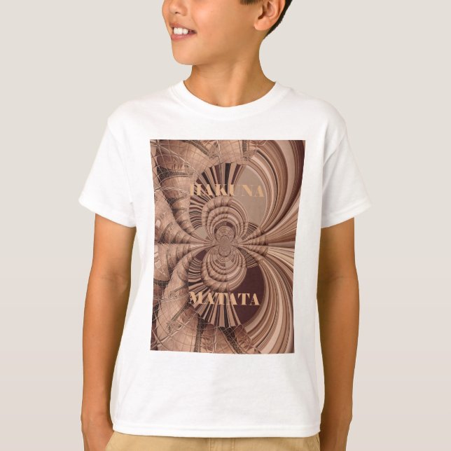 T-shirt African Hakuna Matata Fractal Art Print/Graphic (Devant)