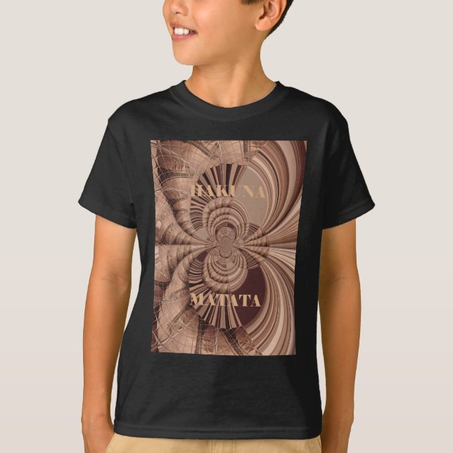 T-shirt African Hakuna Matata Fractal Art Print/Graphic (Devant)