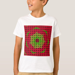 T-shirt African Lovely Woven Red et Lemon Green Design