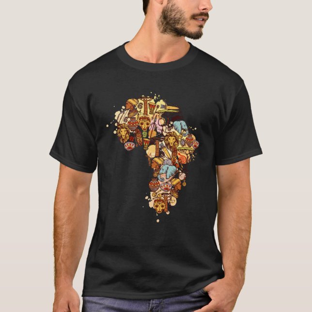 T-shirt African Map American Beautiful Black History BLM (Devant)