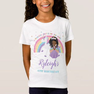 T-Shirt African Princess Unicorn Rainbow