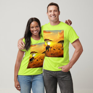 T-shirt African Sunset Safari Majesty Design