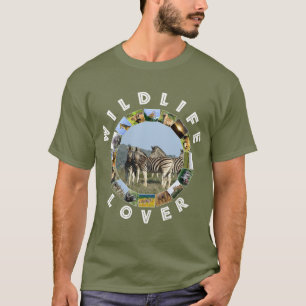 T-shirt African Wildlife Lover Blue Sky Zebra