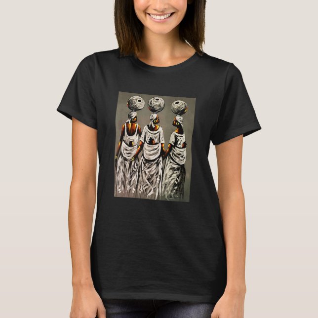 T-shirt African Women Carrying Babies  African Colorful Ar (Devant)