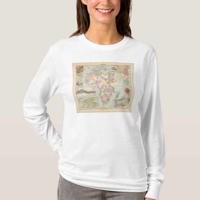 T-shirt Afrika - carte d'atlas de l'Afrique (Devant)