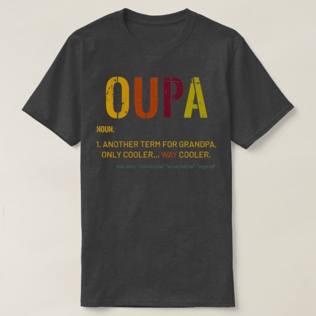 T-shirt Afrikaans Grandpa Oupa Funny Définition Cool Retro (Design devant)
