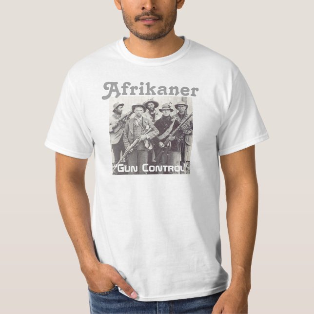 T-shirt Afrikaner "contrôle des armes " (Devant)