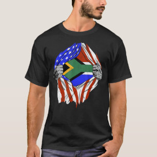 T-shirt Afrique Amérique Flags Black History