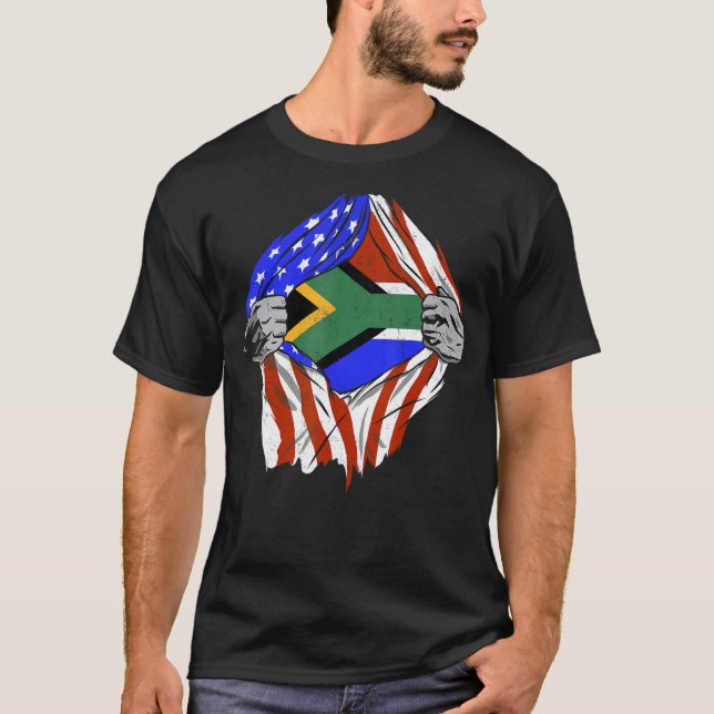 T-shirt Afrique Amérique Flags Black History (Devant)