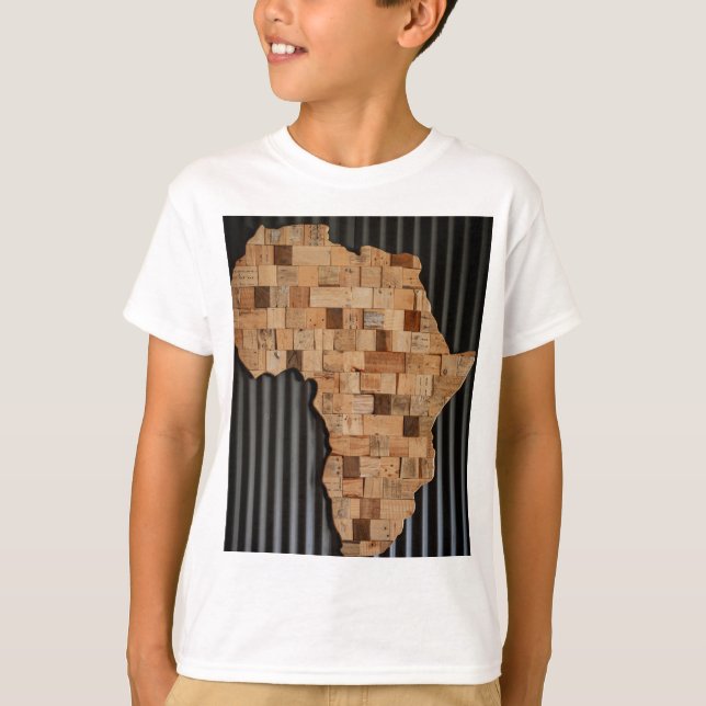 T-shirt Afrique avec bois (Devant)