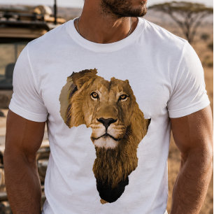 T-shirt Afrique Continent Lion Africain Animal