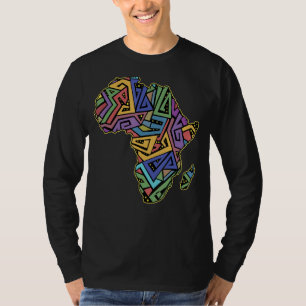 T-shirt Afrique cool Carte Afrique Africains Géographie Mo