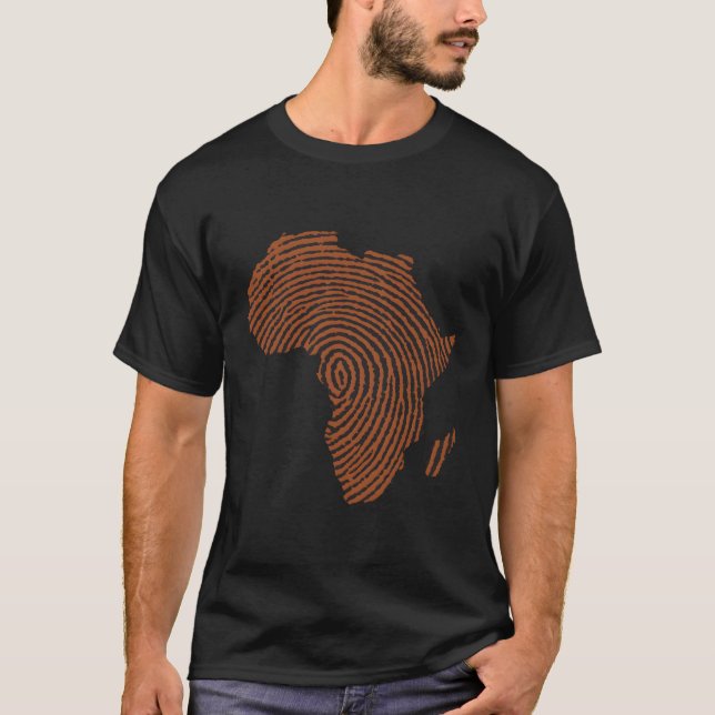 T-shirt Afrique Dna Empreinte Drapeau Afrique Fierté Conce (Devant)