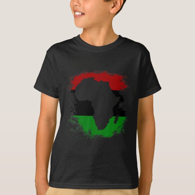 T-shirt Afrique Drapeau Afrique Carte du continent panafri (Devant)
