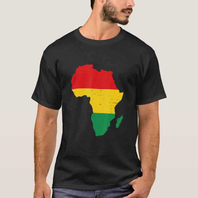 T-shirt Afrique Drapeau Noir Histoire Mois Black Pride Afr (Devant)