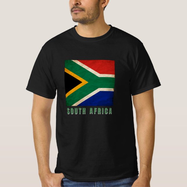 T-shirt AFRIQUE DU SUD, À Grunge, Design 2021 - (Devant)