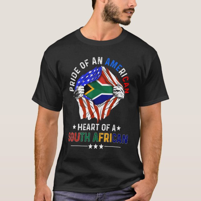 T-shirt Afrique du Sud Amérique Fierté Afrique étrangère (Devant)