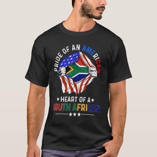 T-shirt Afrique du Sud Amérique Fierté Afrique étrangère (Devant)